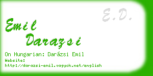 emil darazsi business card